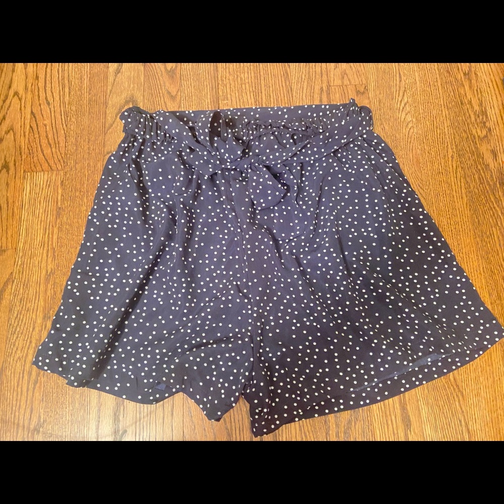 High waisted polka dot shorts